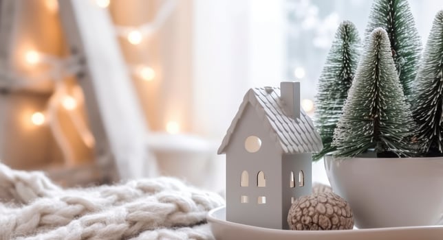 AI generated A cozy concept of festive home decoration for Christmas. AI Generated photo