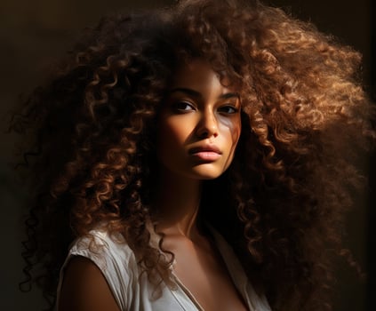 AI generated afro beauty secrets for a curly and healthy hairstyle photo