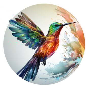 AI generated Hummingbird clipart on white background. AI Generated photo