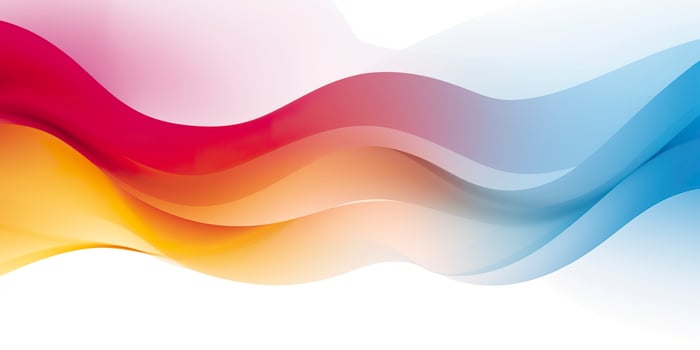 AI generated Colorful abstract wave lines flowing horizontally on a white background, ideal for technology, music, science and the digital world. AI Generative photo