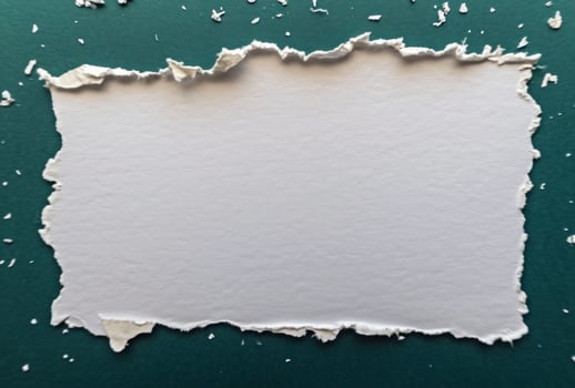 AI generated blank white piece of paper on a green background photo