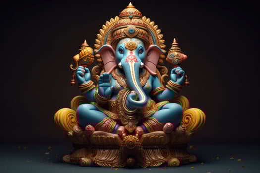 AI generated Beautiful Lord Ganesh AI generated photo