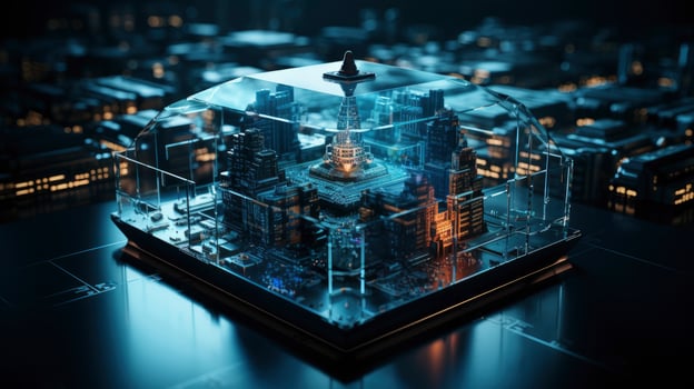 AI generated Cybersecurity in the Digital Business Landscape. AI Generated photo