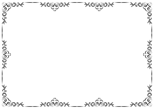 Border and frame element with vintage ornament style. Decorative line for frame, page, template, poster, new year greeting card, invitation, certificate. photo