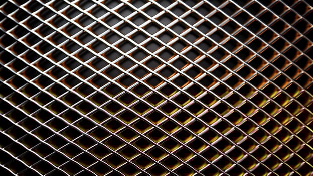 AI generated Metallic Grille Pattern background photo