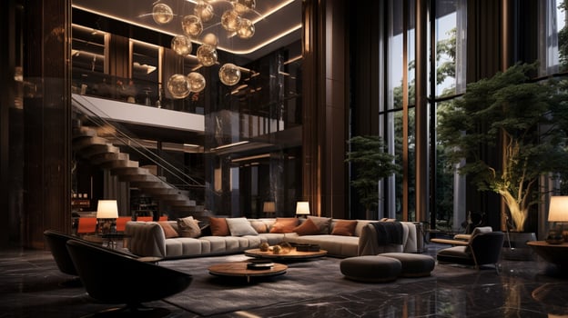 AI generated Modern Luxury interior design photo