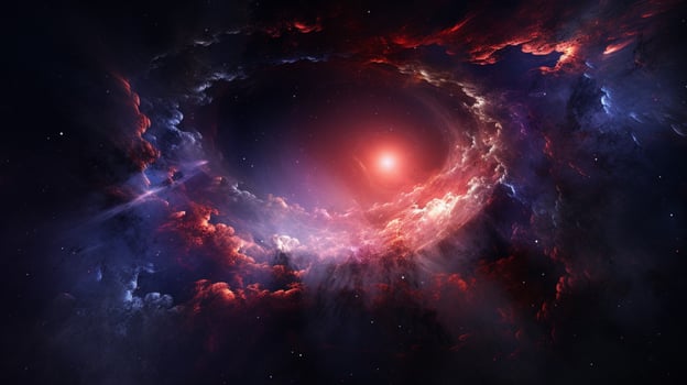 AI generated Nebula Black Hole Background photo