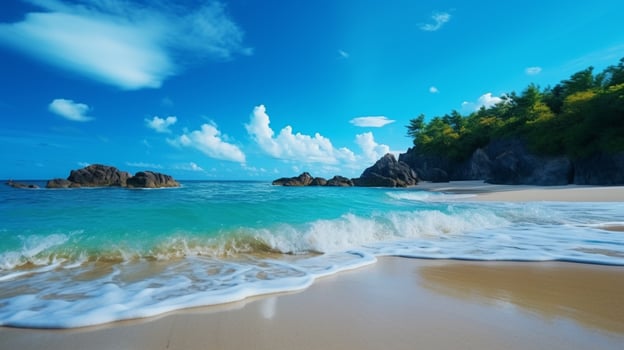 AI generated Ocean Getaway Adventure Background photo