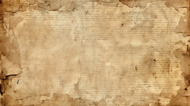 AI generated Old Notebook Paper with Scribbles Background photo