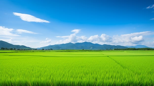 AI generated Paddy Field Nature Background photo