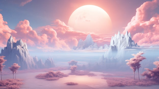 AI generated Pastel Digital Art Background photo