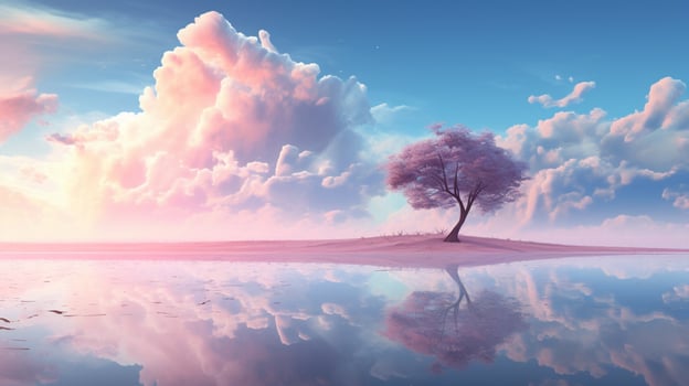 AI generated Pastel Dreamy Background photo