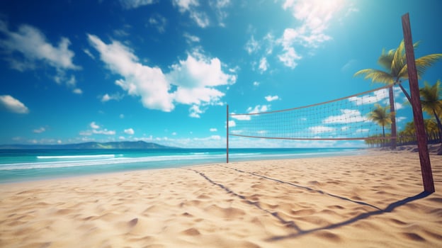 AI generated Perfect for beach sports and beach volleyball photo