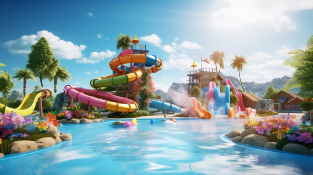 AI generated Perfect for summer water play and family fun design photo