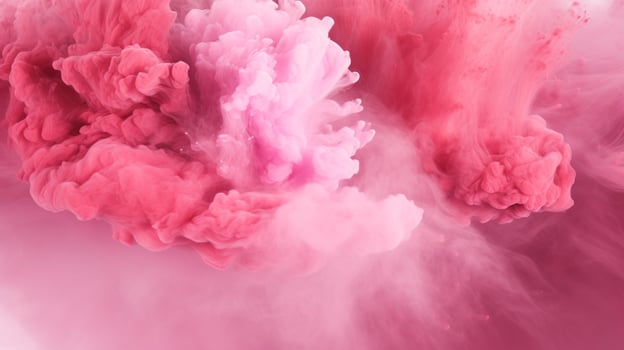 AI generated Pink color powder splash background photo