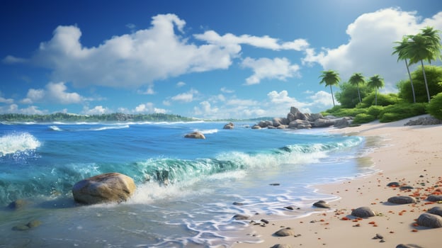 AI generated Seashore Background photo