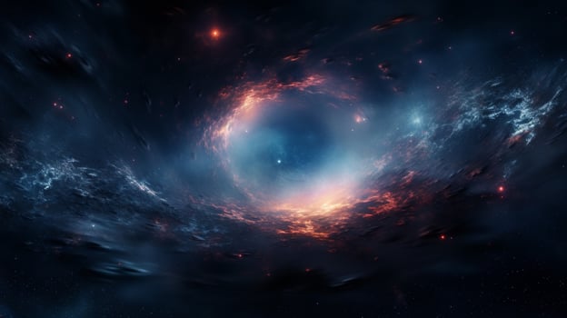 AI generated Sky with Black Hole Background photo