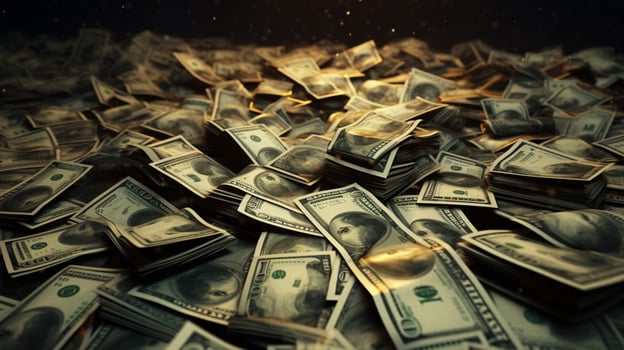 AI generated money backgrounds photo