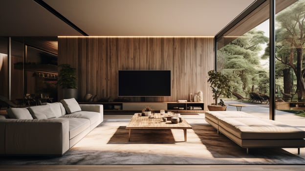 AI generated Minimalist Home Design high quality photo