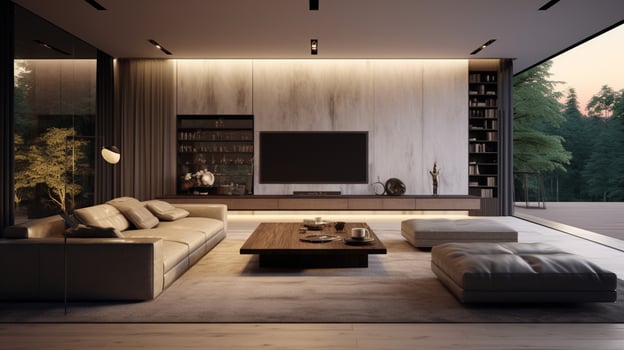 AI generated Minimalist Home Design high quality photo