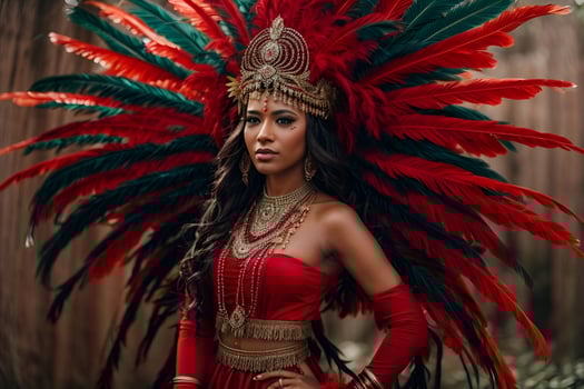 AI generated a woman in a costume posing photo