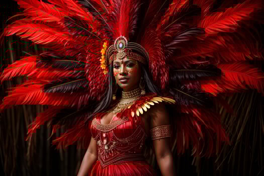 AI generated a woman in a costume posing photo
