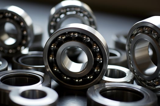 AI generated Ball bearings for industry photo