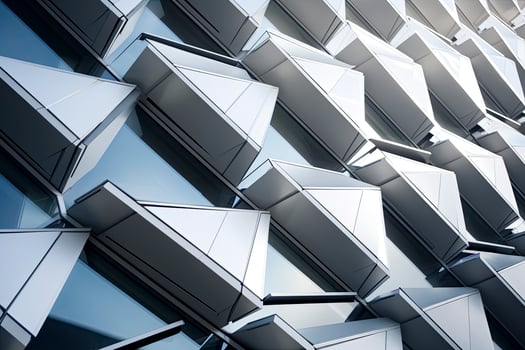 AI generated Abstract Architecture and modern facade. AI Generated photo