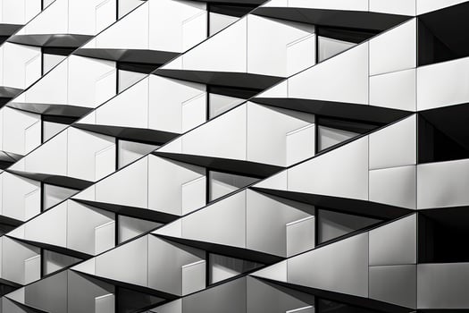 AI generated Abstract Architecture and modern facade. AI Generated photo