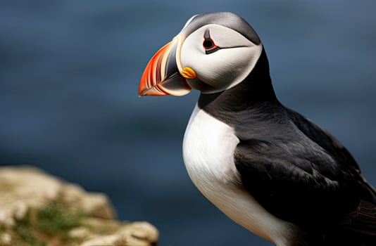 AI generated Atlantic Puffin Bird. AI Generated photo