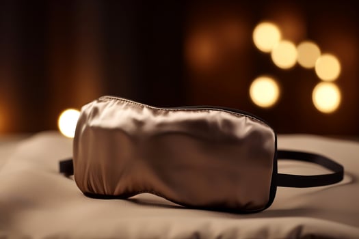 Silk nighttime sleep mask. Generate ai photo