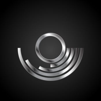 Abstract metal silver branding logo background photo