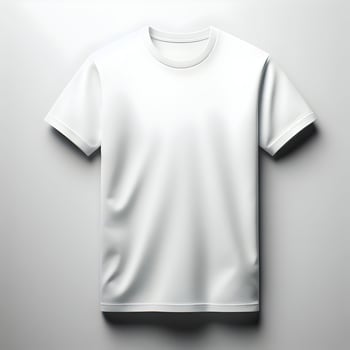 AI generated White Tshirt mockup isolated on white background photo
