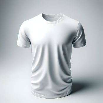 AI generated White Tshirt mockup isolated on white background photo
