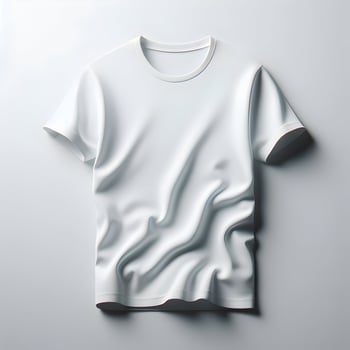 AI generated White Tshirt mockup isolated on white background photo