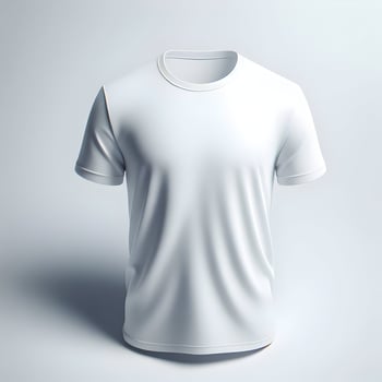 AI generated White Tshirt mockup isolated on white background photo