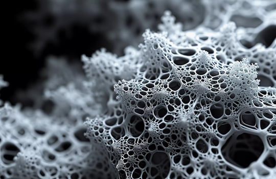AI generated Kind of Icelike Substance, Intricate Dot Work, Tangled Nests, Ray Tracing, Detailed Anatomy photo