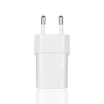 Network adapter 220V USB charging on a white background photo