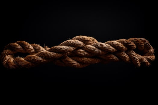 AI generated Durable rope line frame. Generate Ai photo