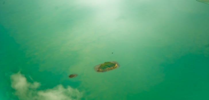 aerial view of the series of islands in Batam, Riau Islands photo
