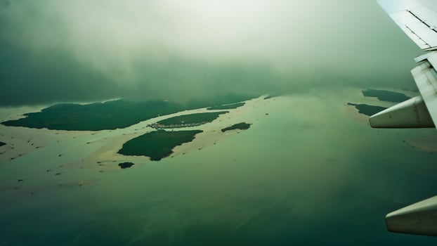 aerial view of the river in the Riau Islands photo