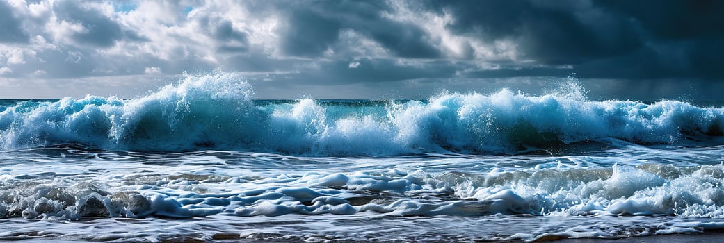 AI generated Background of sea waves. photo