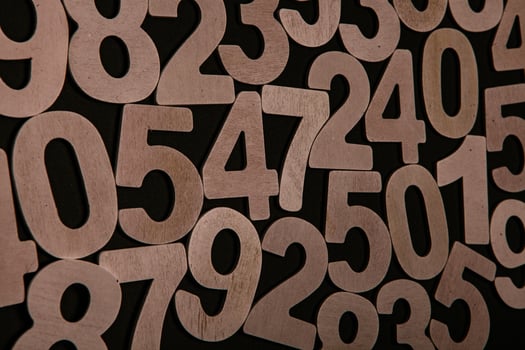 Background of numbers. from zero to nine. Numbers texture. Finance data concept. Matematic. Seamless pattern with numbers. financial crisis concept. Business success. photo