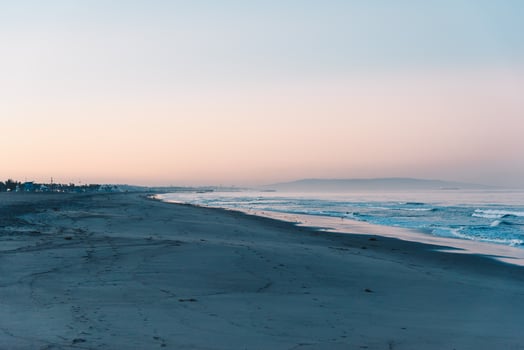 Sunrise on Santa Monica beach photo