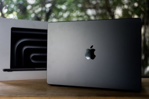 Bangkok, Thailand - December 28, 2023 New Apple MacBook Pro M3 Max, High tech laptop and modern design. photo