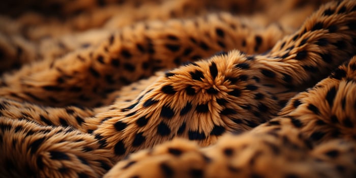 AI generated Leopard Fur Pattern Texture Background. Leopard Wool Fabric. Generative AI photo