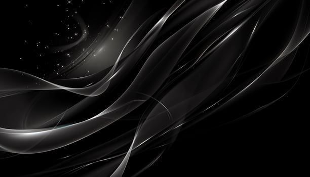 AI generated black roses on a black background photo