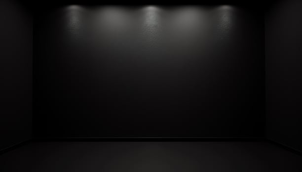 AI generated black roses on a black background photo
