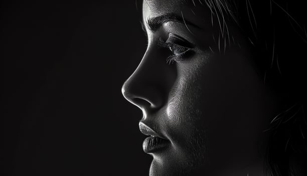 AI generated black and white photo of water droplets on a rock