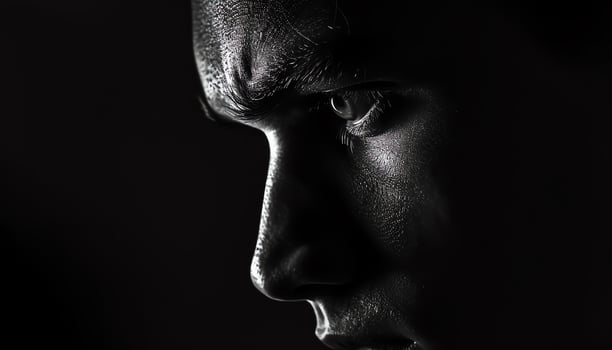 AI generated black and white photo of water droplets on a rock